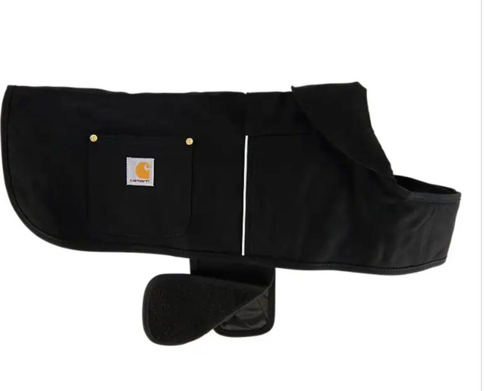 Carhartt Black Waterproof Weather Resist Jacket for Dogs Adjustable Sz Med NWOT